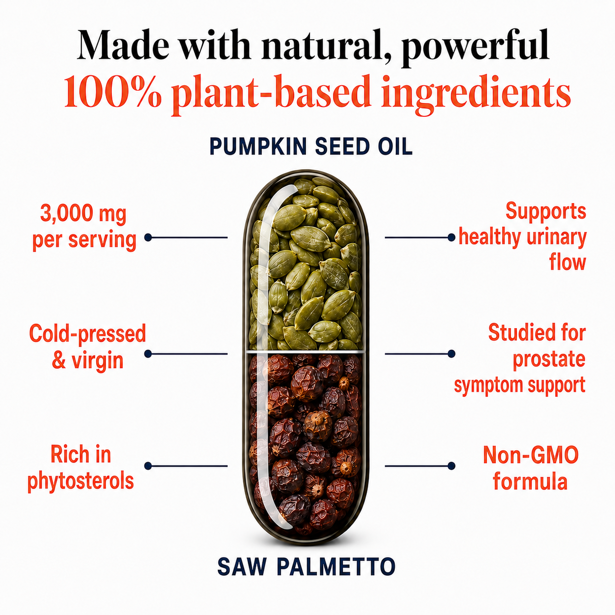 Vereney Cold Pressed Virgin Pumpkin Seed Oil with Saw Palmetto